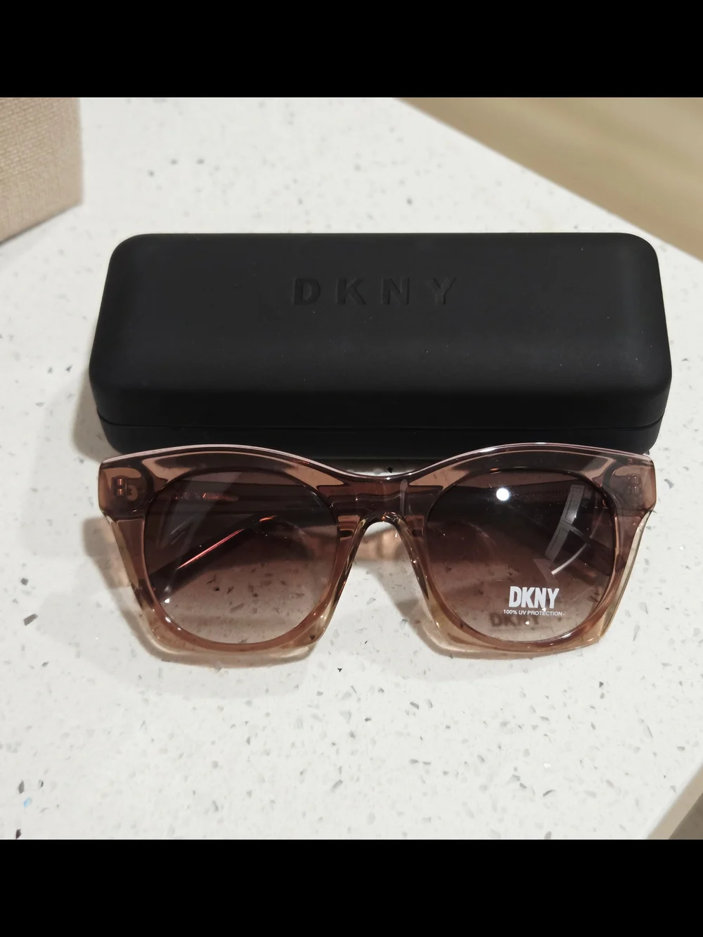 DKNY Women's Square Sunglasses in Light Brown